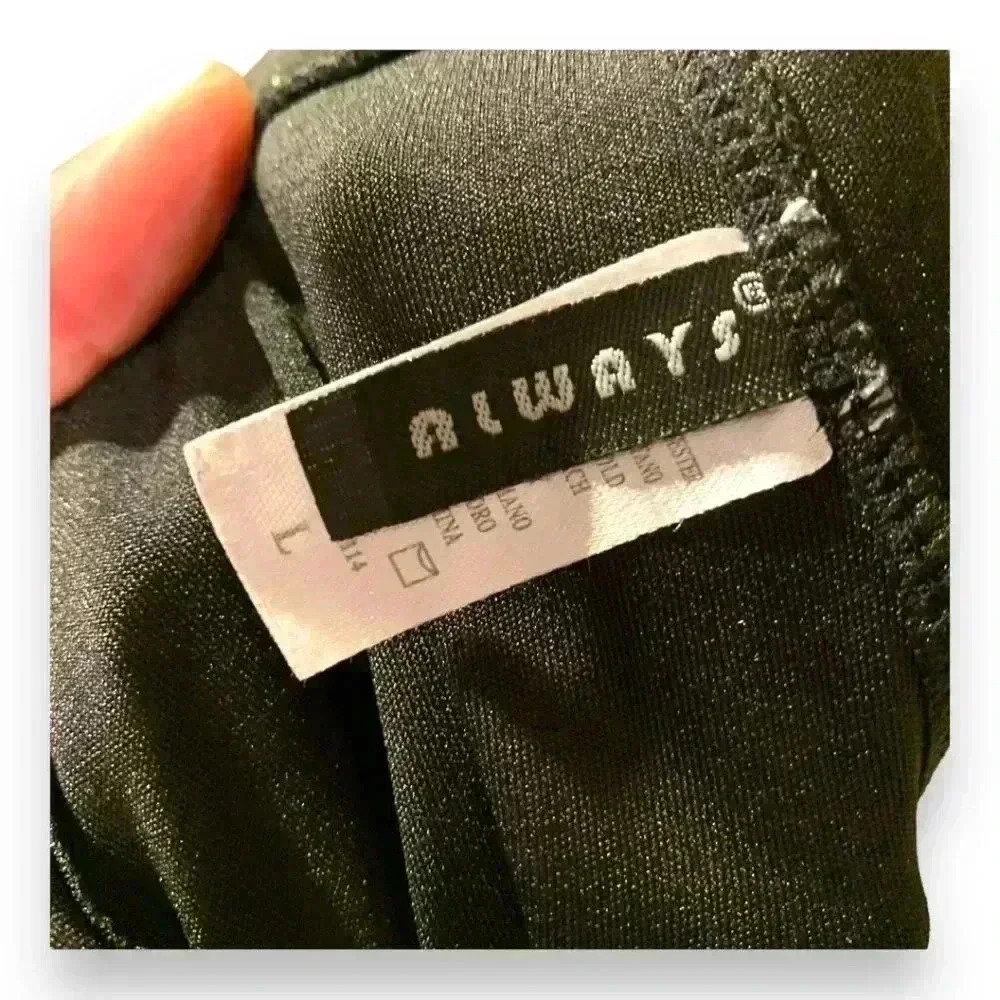 Always Black Mesh Cutout Women's Large Athletic or Fashion Leggings - Picture 3 of 11